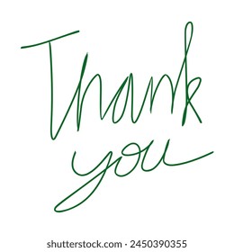 Thank you writing design. Suitable for greeting cards, invitations and advertising video elements