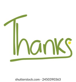 Thank you writing design. Suitable for greeting cards, invitations and advertising video elements