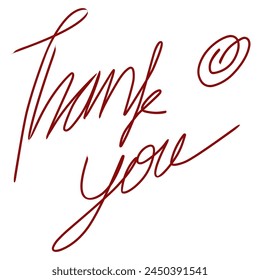 Thank you writing design. Suitable for greeting cards, invitations and advertising video elements