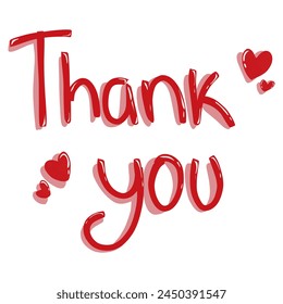 Thank you writing design. Suitable for greeting cards, invitations and advertising video elements