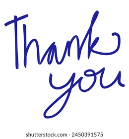 Thank you writing design. Suitable for greeting cards, invitations and advertising video elements