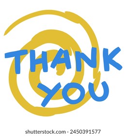 Thank you writing design. Suitable for greeting cards, invitations and advertising video elements