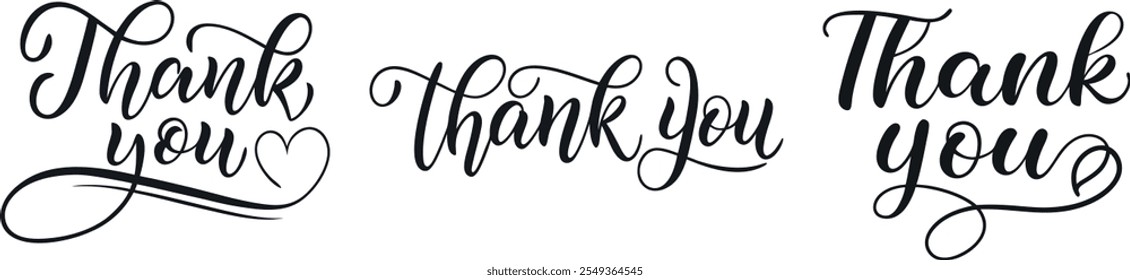 Thank you is written in a handwritten text vector.