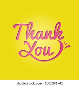 Thank You Yellow Background Vector Illustration Stock Vector (royalty 