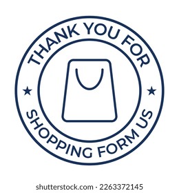 thank you for your order badge, seal, tag, label for retail, small shop stamp, sticker, thank customers for buying products tagline vector illustration