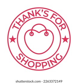 thank you for your order badge, seal, tag, label for retail, small shop stamp, sticker, thank customers for buying products tagline vector illustration