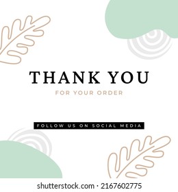 Thank You Your Order Banner Template Stock Vector (Royalty Free ...