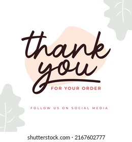 Thank You For Your Order Banner Template