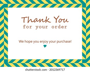 Thank You For Your Order Images Stock Photos Vectors Shutterstock