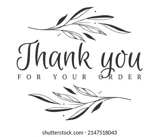 Thank you for your order card eps vector