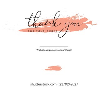 Thank you for your order card design. Thanks card. Thank you Card. Compliment Card  Easy to Editable file. Ready to Print File.