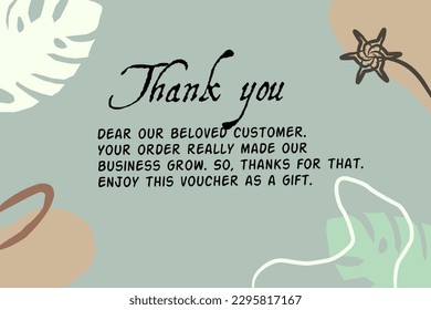 Thank you for your order card eps vector. thank you card. greeting card .