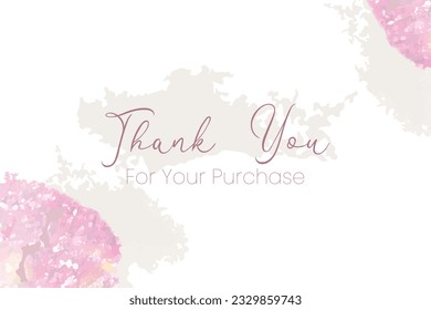 Thank you for your order card design illustration vector. Suitable for Online Order card, Business Owner, Packaging, Thanks Vector Text Outline Illustration Background.