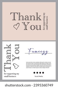 Thank you for your order card design eps vector. Thank you Compliment card with white background and text spice. illustration vector.