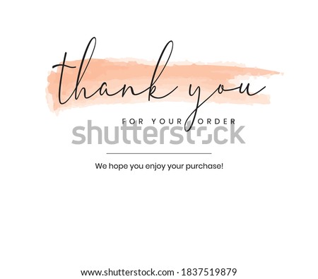 Thank you for your order card eps vector