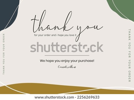 Thank you for your order card eps vector. Thank you Compliment card with white background and text spice. illustration vector.