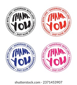 Thank you for your order compliment stamp design. vector art work