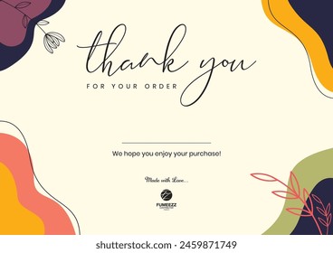 Thank you for your order Compliment card with text spice. illustration vector. Thank you card, Thanks Card, Compliment Card, Vector Eps file.