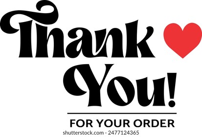 Thank You for Your Order. Elegant Thank You for Your Order Design with Stylish Graphics. Sophisticated Thank You for Your Purchase Image with Modern Elements. Chic Thank You for Your Order Graphic