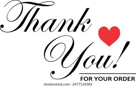 Thank You for Your Order. Elegant Thank You for Your Order Design with Stylish Graphics. Sophisticated Thank You for Your Purchase Image with Modern Elements. Chic Thank You for Your Order Graphic