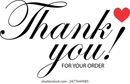 Thank You for Your Order. Elegant Thank You for Your Order Design with Stylish Graphics. Sophisticated Thank You for Your Purchase Image with Modern Elements. Chic Thank You for Your Order Graphic