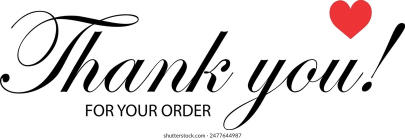 Thank You for Your Order. Elegant Thank You for Your Order Design with Stylish Graphics. Sophisticated Thank You for Your Purchase Image with Modern Elements. Chic Thank You for Your Order Graphic