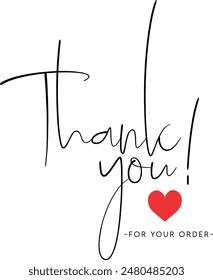 Thank You for Your Order. Elegant Thank You for Your Order Design with Stylish Graphics. Sophisticated Thank You for Your Purchase Image with Modern Elements. Chic Thank You for Your Order Graphic