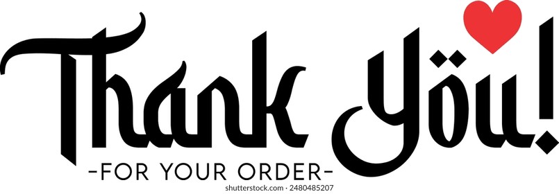 Thank You for Your Order. Elegant Thank You for Your Order Design with Stylish Graphics. Sophisticated Thank You for Your Purchase Image with Modern Elements. Chic Thank You for Your Order Graphic