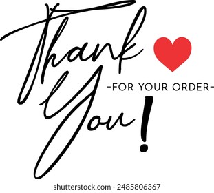 Thank You for Your Order. Elegant Thank You for Your Order Design with Stylish Graphics. Sophisticated Thank You for Your Purchase Image with Modern Elements. Chic Thank You for Your Order Graphic