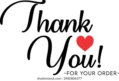 Thank You for Your Order. Elegant Thank You for Your Order Design with Stylish Graphics. Sophisticated Thank You for Your Purchase Image with Modern Elements. Chic Thank You for Your Order Graphic
