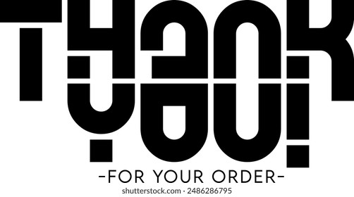 Thank You for Your Order. Elegant Thank You for Your Order Design with Stylish Graphics. Sophisticated Thank You for Your Purchase Image with Modern Elements. Chic Thank You for Your Order Graphic