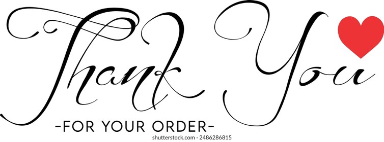 Thank You for Your Order. Elegant Thank You for Your Order Design with Stylish Graphics. Sophisticated Thank You for Your Purchase Image with Modern Elements. Chic Thank You for Your Order Graphic