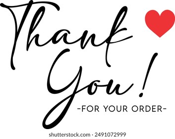 Thank You for Your Order. Elegant Thank You for Your Order Design with Stylish Graphics. Sophisticated Thank You for Your Purchase Image with Modern Elements. Chic Thank You for Your Order Graphic