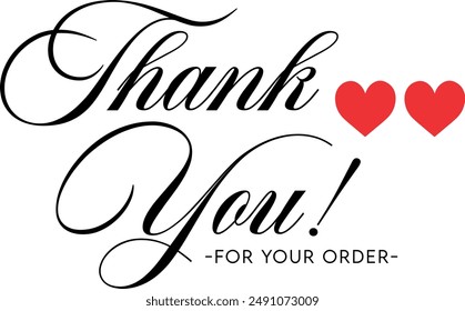Thank You for Your Order. Elegant Thank You for Your Order Design with Stylish Graphics. Sophisticated Thank You for Your Purchase Image with Modern Elements. Chic Thank You for Your Order Graphic