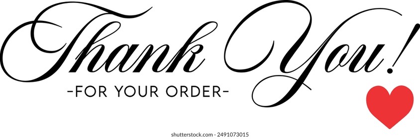 Thank You for Your Order. Elegant Thank You for Your Order Design with Stylish Graphics. Sophisticated Thank You for Your Purchase Image with Modern Elements. Chic Thank You for Your Order Graphic