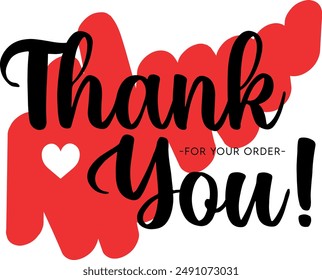 Thank You for Your Order. Elegant Thank You for Your Order Design with Stylish Graphics. Sophisticated Thank You for Your Purchase Image with Modern Elements. Chic Thank You for Your Order Graphic