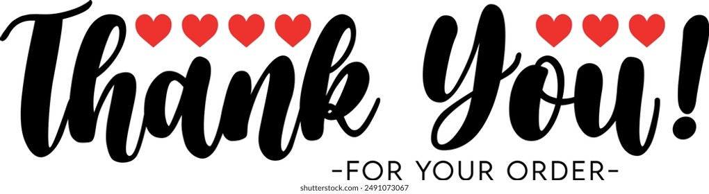 Thank You for Your Order. Elegant Thank You for Your Order Design with Stylish Graphics. Sophisticated Thank You for Your Purchase Image with Modern Elements. Chic Thank You for Your Order Graphic