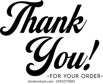Thank You for Your Order. Elegant Thank You for Your Order Design with Stylish Graphics. Sophisticated Thank You for Your Purchase Image with Modern Elements. Chic Thank You for Your Order Graphic
