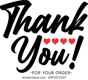 Thank You for Your Order. Elegant Thank You for Your Order Design with Stylish Graphics. Sophisticated Thank You for Your Purchase Image with Modern Elements. Chic Thank You for Your Order Graphic