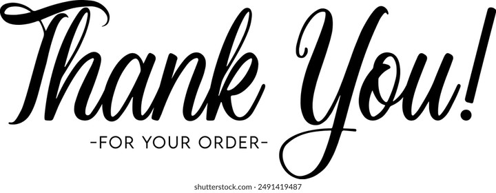 Thank You for Your Order. Elegant Thank You for Your Order Design with Stylish Graphics. Sophisticated Thank You for Your Purchase Image with Modern Elements. Chic Thank You for Your Order Graphic