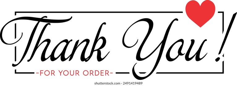 Thank You for Your Order. Elegant Thank You for Your Order Design with Stylish Graphics. Sophisticated Thank You for Your Purchase Image with Modern Elements. Chic Thank You for Your Order Graphic