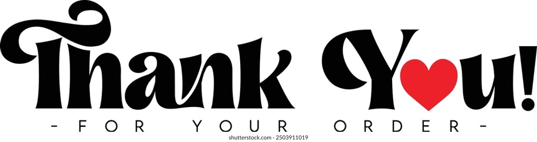 Thank You for Your Order. Elegant Thank You for Your Order Design with Stylish Graphics. Sophisticated Thank You for Your Purchase Image with Modern Elements. Chic Thank You for Your Order Graphic