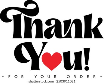 Thank You for Your Order. Elegant Thank You for Your Order Design with Stylish Graphics. Sophisticated Thank You for Your Purchase Image with Modern Elements. Chic Thank You for Your Order Graphic