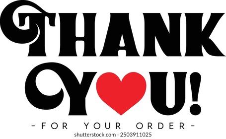 Thank You for Your Order. Elegant Thank You for Your Order Design with Stylish Graphics. Sophisticated Thank You for Your Purchase Image with Modern Elements. Chic Thank You for Your Order Graphic