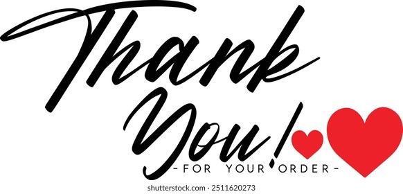 Thank You for Your Order. Elegant Thank You for Your Order Design with Stylish Graphics. Sophisticated Thank You for Your Purchase Image with Modern Elements. Chic Thank You for Your Order logo design