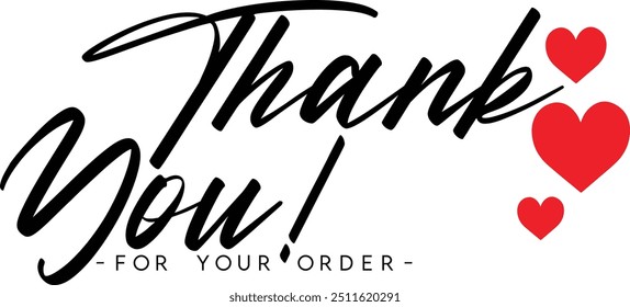 Thank You for Your Order. Elegant Thank You for Your Order Design with Stylish Graphics. Sophisticated Thank You for Your Purchase Image with Modern Elements. Chic Thank You for Your Order logo design