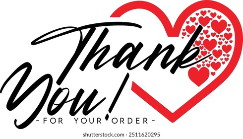 Thank You for Your Order. Elegant Thank You for Your Order Design with Stylish Graphics. Sophisticated Thank You for Your Purchase Image with Modern Elements. Chic Thank You for Your Order logo design