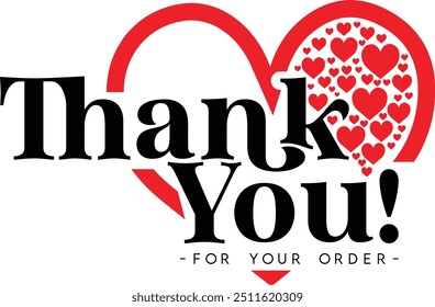 Thank You for Your Order. Elegant Thank You for Your Order Design with Stylish Graphics. Sophisticated Thank You for Your Purchase Image with Modern Elements. Chic Thank You for Your Order logo design