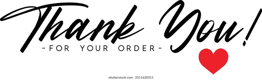 Thank You for Your Order. Elegant Thank You for Your Order Design with Stylish Graphics. Sophisticated Thank You for Your Purchase Image with Modern Elements. Chic Thank You for Your Order logo design