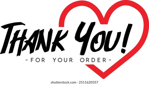 Thank You for Your Order. Elegant Thank You for Your Order Design with Stylish Graphics. Sophisticated Thank You for Your Purchase Image with Modern Elements. Chic Thank You for Your Order logo design